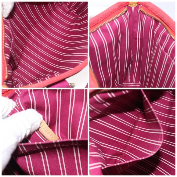 LOUIS VUITTON Antigua Cabas PM Tote Bag Canvas Rouge - Picture 14 of 15